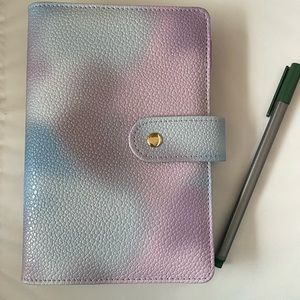 Brand new A6 cash budgeting binder. Tie dye blue/purple/gray